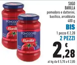 Conad Sugo Barilla pomodoro e datterini offerta