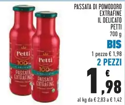 Conad Passata di pomodoro extrafine il delicato Petti offerta