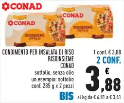 Conad Condimento per insalata di riso Risoinsieme sottolio senza olio offerta