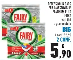 Conad Detersivo in caps per lavastoviglie Platinum Plus Fairy offerta