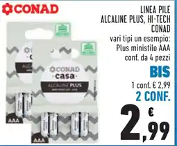 Conad Pile alcaline Plus CONAD casa offerta
