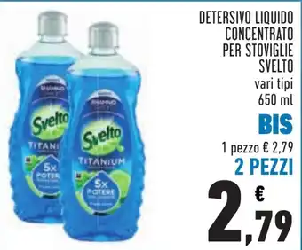 Conad Detersivo liquido concentrato per stoviglie Svelto offerta
