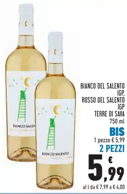 Conad Bianco del Salento IGP, Rosso del Salento IGP offerta