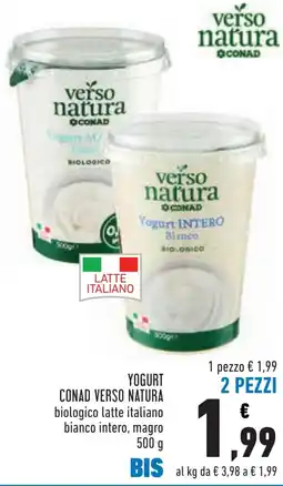 Conad YOGURT CONAD VERSO NATURA offerta