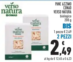 Conad PANE AZZIMO VERSO NATURA biologico offerta