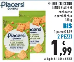 Conad Sfoglie croccanti ceci avena e semi di chia Piacersi offerta