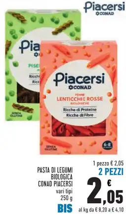 Conad Pasta di Legumi Biologica CONAD Piacersi offerta