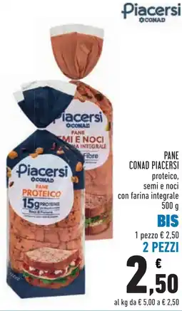 Conad PANE CONAD PIACERSI proteico, semi e noci offerta