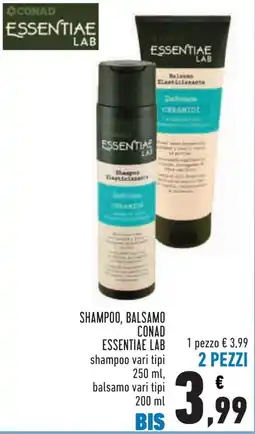 Conad Shampoo, balsamo Conad Essentiae Lab offerta