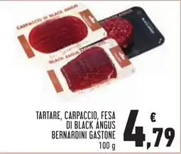 Conad Tartare, Carpaccio, Fesa di Black Angus Bernardini Gastone offerta