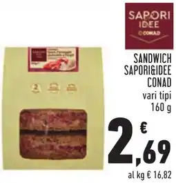 Conad Sandwich Saporidee Conad offerta