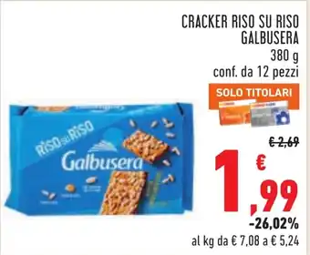 Conad CRACKER RISO SU RISO GALBUSERA offerta