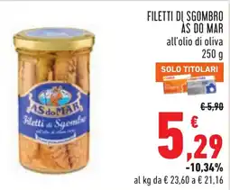 Conad Filetti di Sgombro AS do MAR offerta