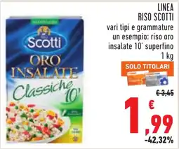 Conad Riso Scotti Oro Insalate Classiche 10' offerta