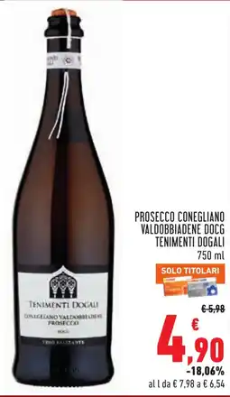 Conad Prosecco Conegliano Valdobbiadene DOCG Tenimenti Dogali offerta