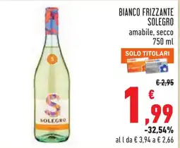 Conad Bianco Frizzante Solegro offerta