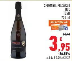 Conad Spumante Prosecco DOC Tosti offerta