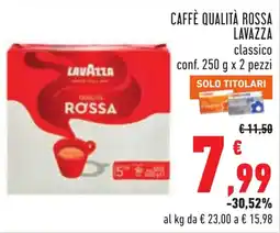 Conad CAFFÈ QUALITÀ ROSSA LAVAZZA offerta