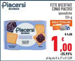 Conad Fette biscottate Piacersi offerta