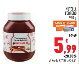 Conad Nutella Ferrero offerta
