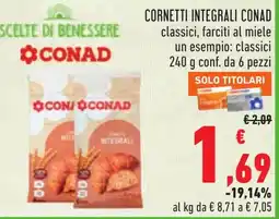 Conad Cornetti integrali Conad offerta