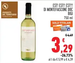 Conad EST! EST!! EST!!! DI MONTEFIASCO DOC BIGI offerta