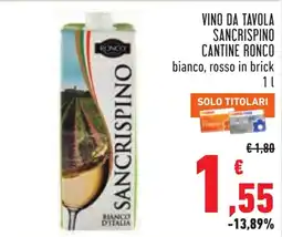 Conad Vino da tavola SanCrispino offerta