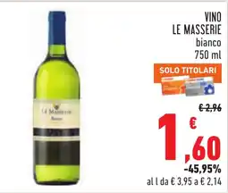 Conad VINO LE MASSERIE bianco offerta