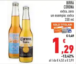 Conad Birra Corona Extra, zero offerta