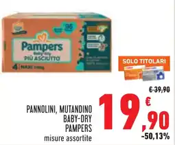 Conad PANNOLINI, MUTANDINO BABY-DRY PAMPERS offerta
