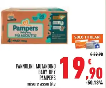PANNOLINI, MUTANDINO BABY-DRY PAMPERS