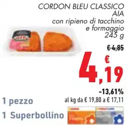 Conad CORDON BLEU CLASSICO AIA offerta