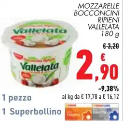 Conad Mozzarelle Bocconcini Ripieni Valletata offerta