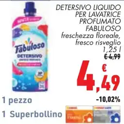 Conad Detersivo liquido profumato Fabuloso offerta