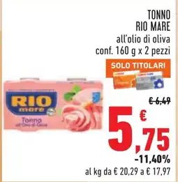 Conad Tonno RIO mare offerta