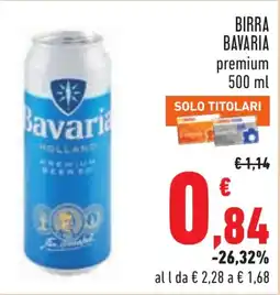 Conad Birra Bavaria premium offerta