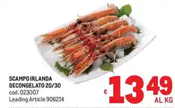 Metro Scampo irlanda decongelato 20/30 offerta