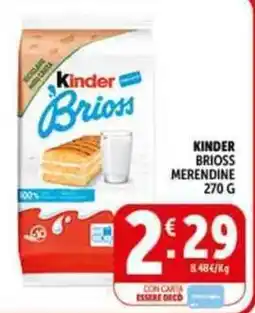 Deco Supermercati Kinder brioss merendine offerta