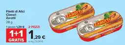 Carrefour FILETTI DI ALICI CLASSICI ZAROTTI offerta