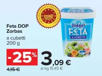 Carrefour FETA DOP ZORBAS offerta