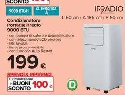 Carrefour Condizionatore Portatile Irradio 9000 BTU offerta