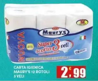 Maury's Carta igienica Maury's 3 veli offerta