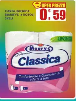 Maury's Carta Igienica Maury's Classica offerta