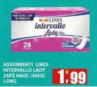 Maury's ASSORBENTI LINES INTERVALLO LADY offerta