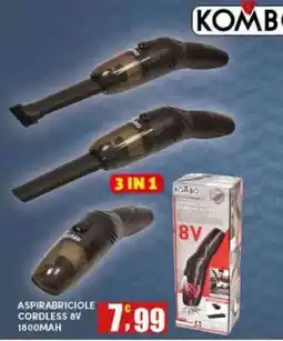 Maury's Kombo Aspirabriciole cordless 8V 1800MAH offerta