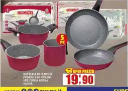 Maury's BATTERIA DI PENTOLE PEDRINI EVO COLOR offerta