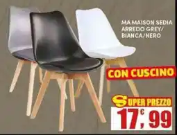 Maury's MA MAISON SEDIA ARREDO GREY/BIANCA/NERO offerta