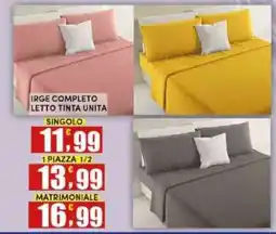 Maury's IRGE COMPLETO LETTO TINTA UNITA offerta
