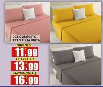 Maury's IRGE COMPLETO LETTO TINTA UNITA offerta