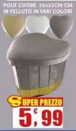 Maury's POUF CUORE offerta